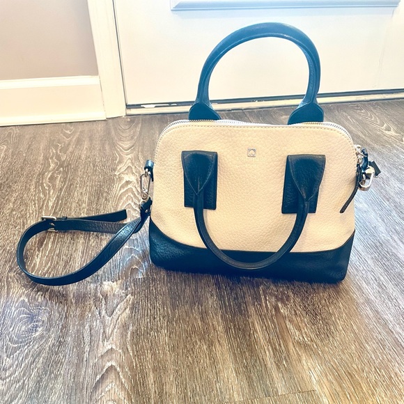 🔥🆕Kate Spade Cream & Black Satchel Handbag - Picture 10 of 10